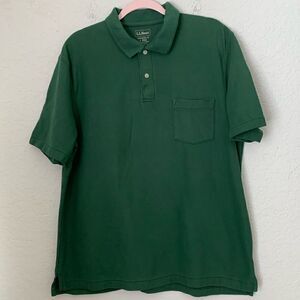 L.L.Bean Traditional Fit Short Sleeve Half Button Cotton Men’s Shirt Size L
